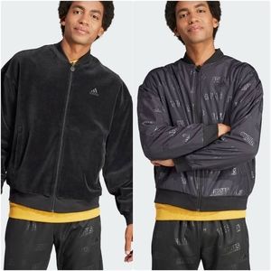 NWT - VELOUR EMBOSSED REVERSIBLE JACKET - Coal Grey Rev side Monogram - MEDIUM